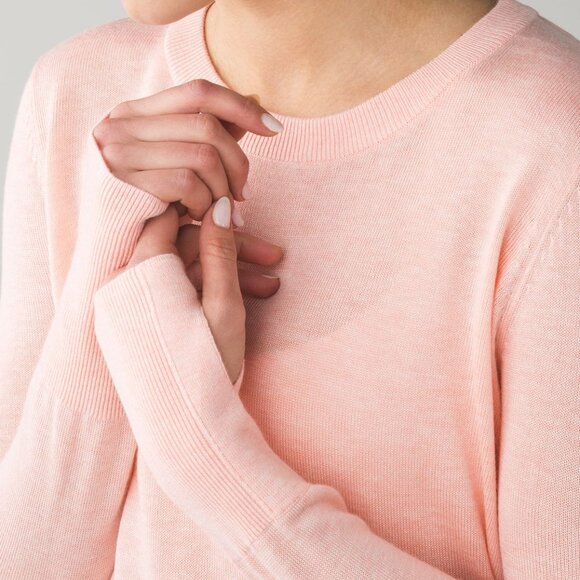 lululemon Bring it Backbend Sweater - Heathered Dune - size 8 - Picture 6 of 9